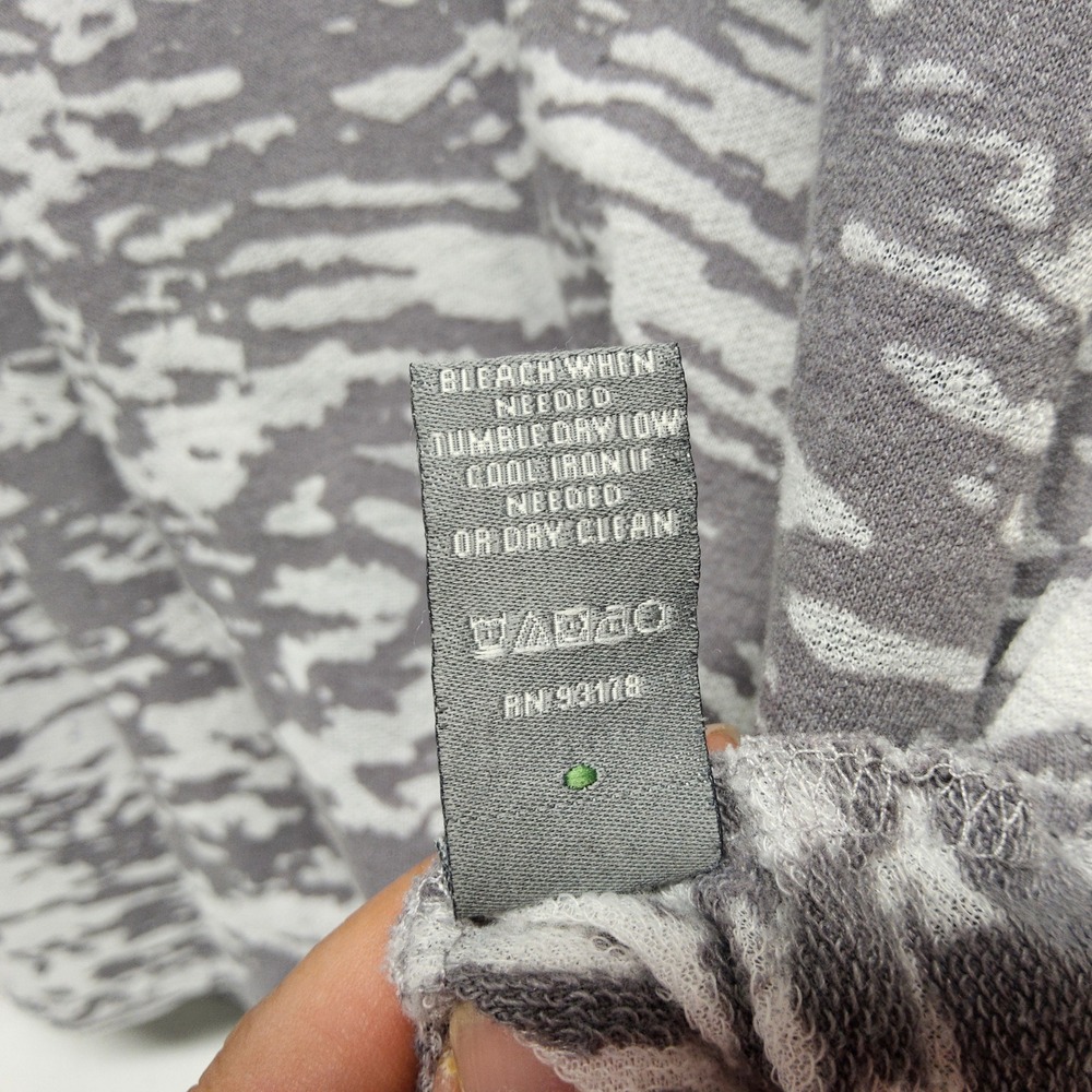Neiman Marcus Cowl Neck Top Womens XL Gray White Abstract Marbled Knit - Picture 6 of 10